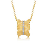 S925 Sterling Silver Gold-Plated Zircon Necklace