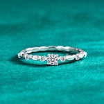 S925 Sterling Silver Moissanite Wave Shape Ring