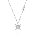 S925 Sterling Silver Moissanite Sun Pendant Necklace