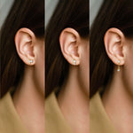 S925 Sterling Silver Opal and Zircon Stud Earrings(Single unit)