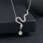 S925 Sterling Silver Moissanite Snake Necklace