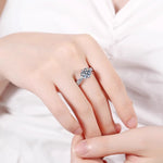 925 Sterling Silver Six-Prong Moissanite Ring
