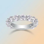 S925 Sterling Silver Moissanite Eternity Band