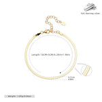 S925 Sterling Silver Flat Snake Chain Bracelet