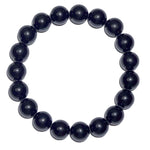 Natural Black Tourmaline Round Bead Bracelet