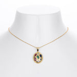 S925 Sterling Silver Color Zirconium Pendant Necklace