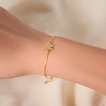 S925 Sterling Silver Zircon Butterfly Bracelet