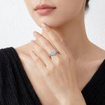 S925 Sterling Silver Heart-Shaped Moissanite Ring