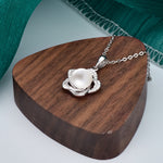 S925 Sterling Silver Moissanite Natural Pearl Pendant Necklace