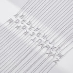 S925 Sterling Silver Simple Zircon Necklace with English Letters