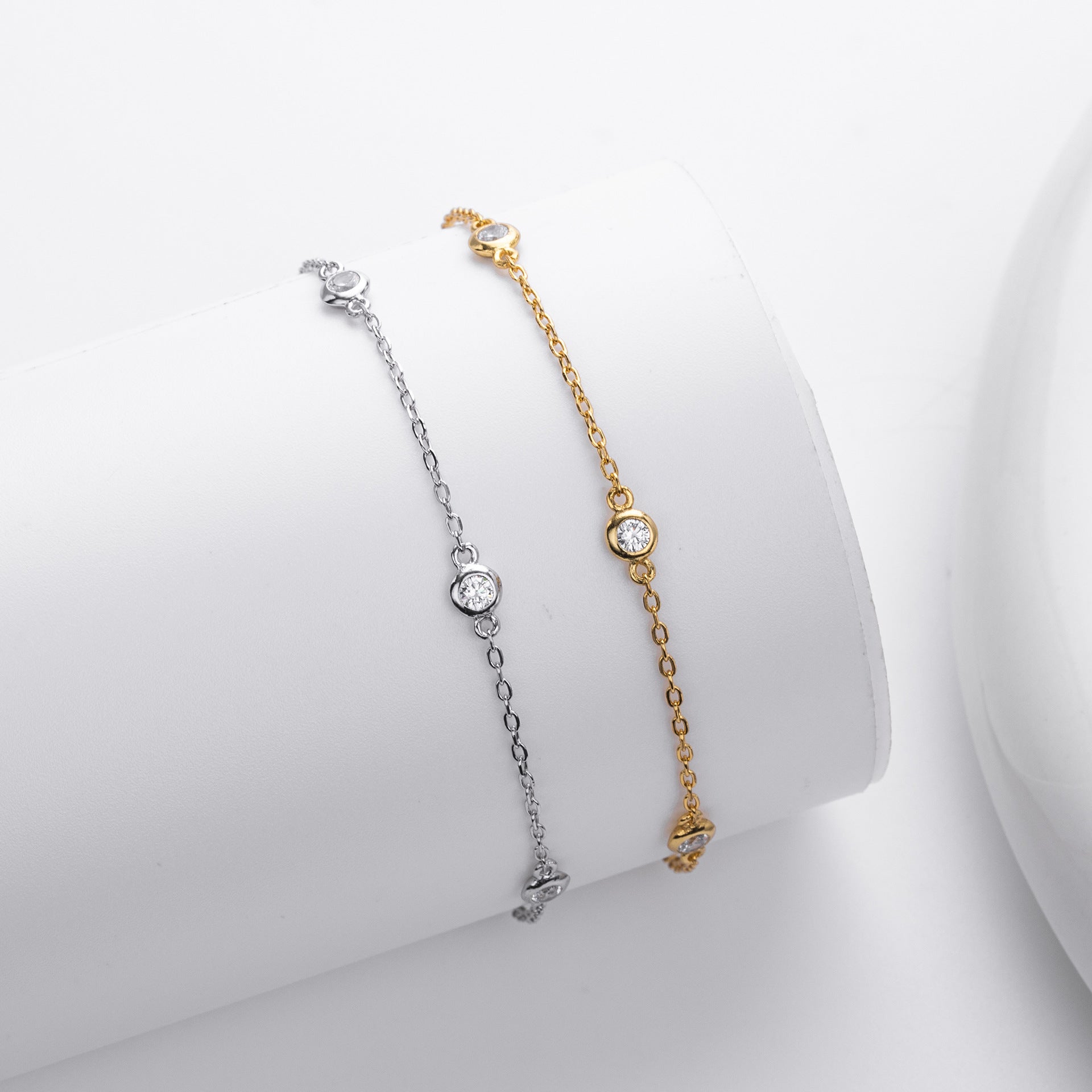 S925 Sterling Silver and Zircon Bracelet