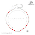 S925 Sterling Silver Cross Bracelet with Colorful Enamel Detail