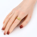 European and American style croissant twisted open ring S925 sterling silver