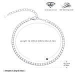 S925 Sterling Silver Four-Prong Cubic Zirconia Bracelet