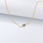 S925 Sterling Silver Devil's Eye Micro Inlaid Zircon Bracelet and Anklet Set