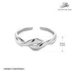 S925 Sterling Silver Ring, Stylish and Unique Plain Wave Pattern