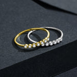 S925 Sterling Silver Seven Stone Moissanite Stackable Ring