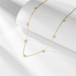 S925 Sterling Silver Gold Plated Star Zircon Inlaid Pendant Necklace
