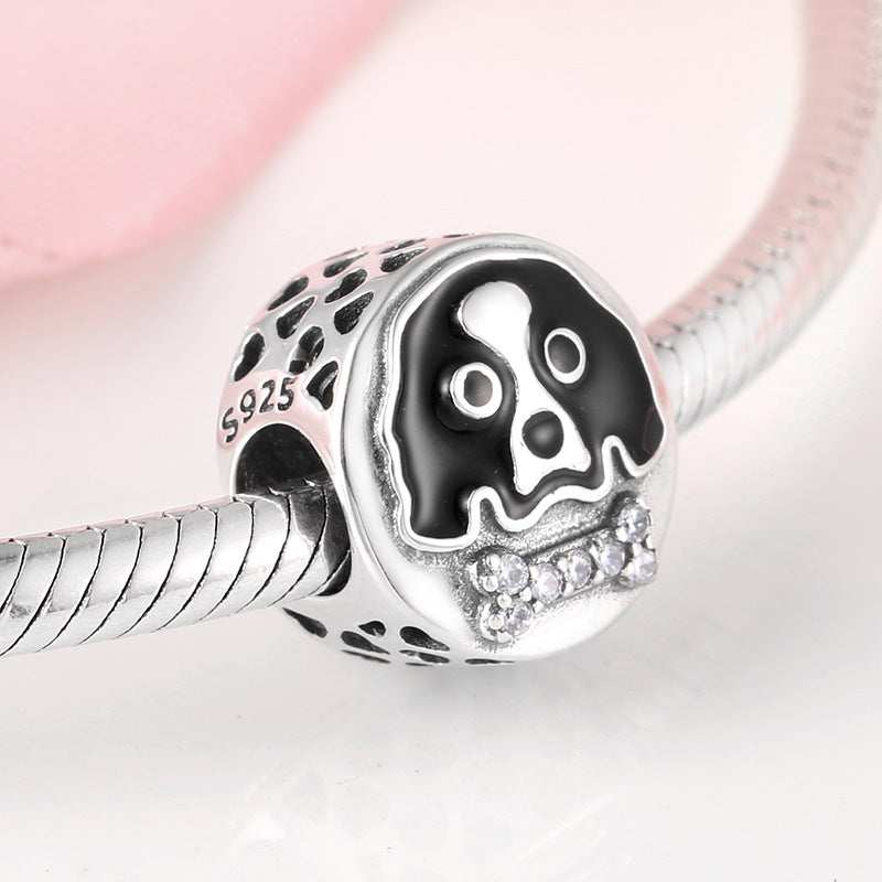 S925 Sterling Silver Cute Puppy Bead Pendant