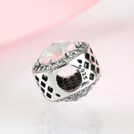 S925 Sterling Silver Beads Classic Color Zircon Snowflake Pendant