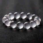 Natural Grade Clear Ice-Texture White Crystal Bracelet
