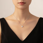 S925 Silver Heart-Shaped Moissanite Pendant Necklace