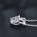 S925 Sterling Silver Moissanite Heart-Shaped Necklace