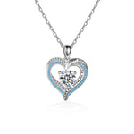 S925 Sterling Silver Heart-Shaped Pendant Necklace