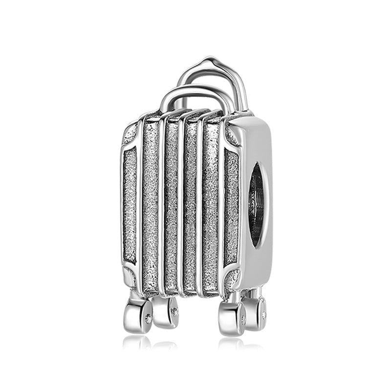 S925 Sterling Silver Suitcase Bead Pendant