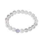 Natural white crystal spell aquamarine bracelet