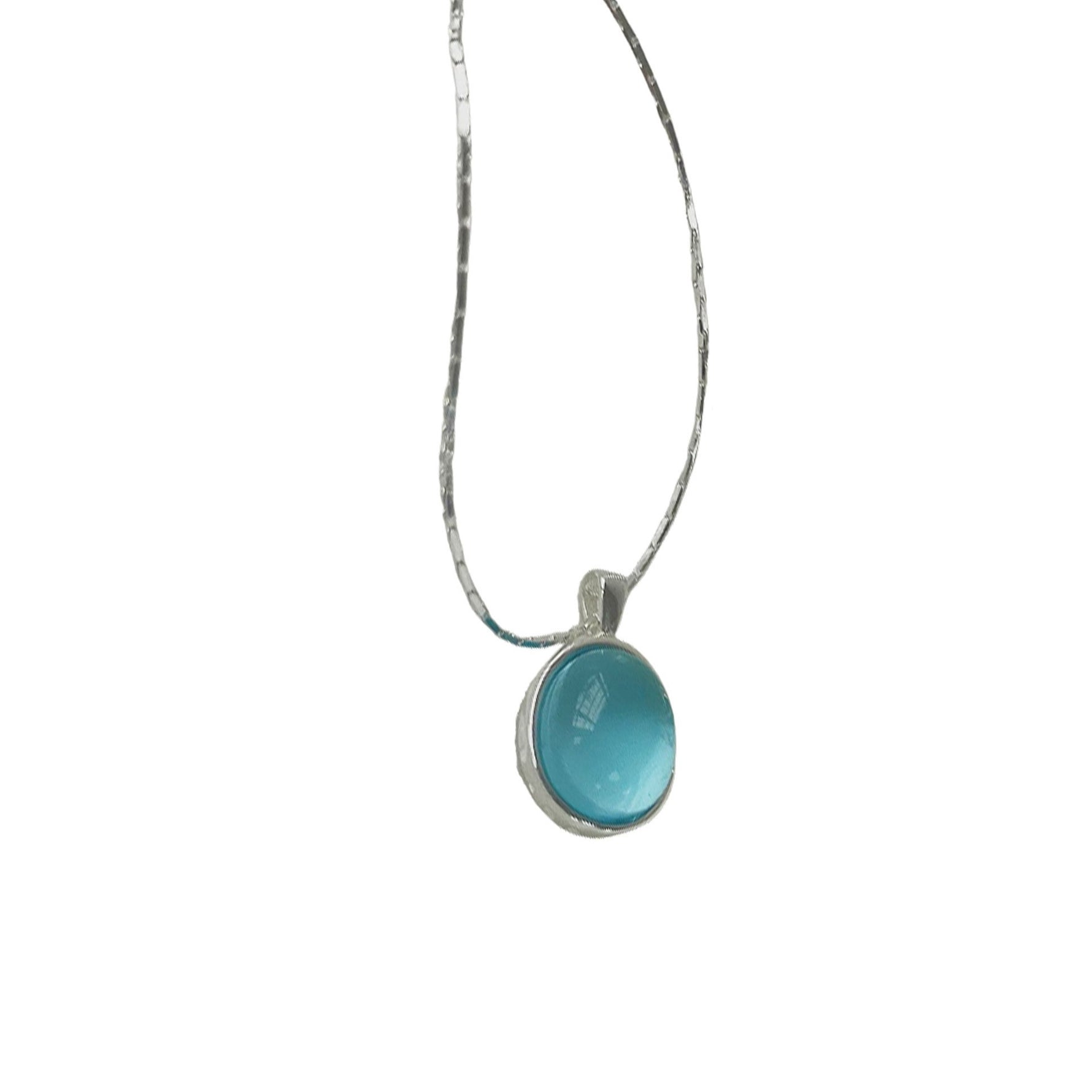 S925 Silver Aquamarine-Colored Bracelet Set