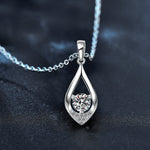 S925 Sterling Silver Moissanite Water Drop Pendant Necklace