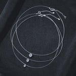 S925 Sterling Silver Moissanite Mermaid Tears Necklace