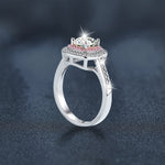 S925 Sterling Silver Sugar Cube Moissanite Ring