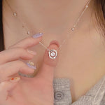 S925 Sterling Silver Mobius Moissanite Necklace