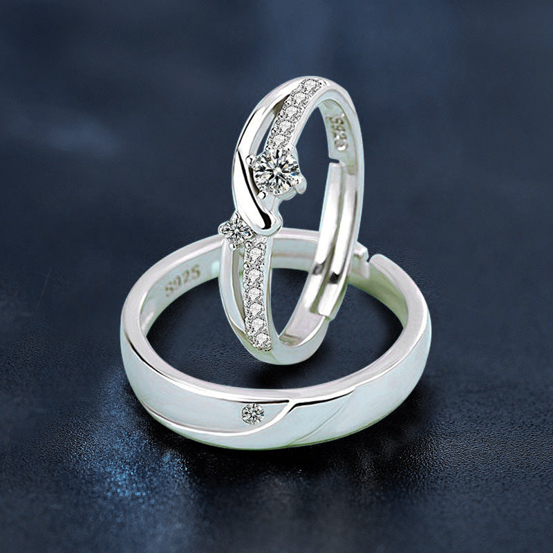 Mobius 925 Sterling Silver Couple Rings