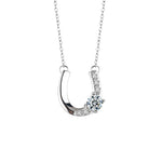 S925 Sterling Silver Moissanite Shadow Streamer Pendant Necklace