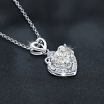 S925 Sterling Silver Moissanite Love Pendant Necklace
