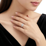 S925 Silver Oval Moissanite Ring