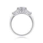 S925 Silver Statement Moissanite Stackable Ring