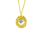 S925 Sterling Silver Woven Dream Net Egg-Shaped Pendant Necklace