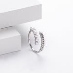 European and American style French retro S925 sterling silver pearl wheat ear ring