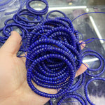 Natural Lapis Lazuli Tablet-Bead Bracelet