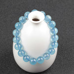 Natural Ice-Texture Aquamarine Bracelet