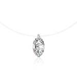 S925 Sterling Silver Moissanite Egg-Shaped Pendant Necklace