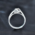 S925 Sterling Silver “Angel‘s Kiss” Moissanite Engagement Ring