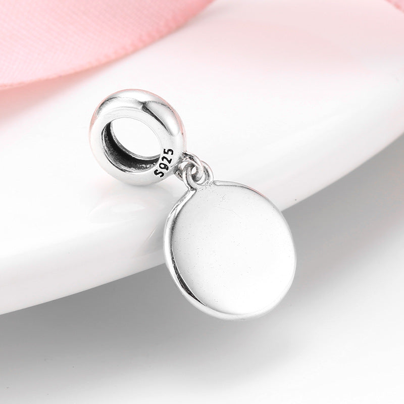 S925 Sterling Silver Embossed Flower Pendant
