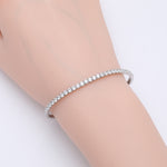 S925 Sterling Silver Four-Prong Cubic Zirconia Bracelet