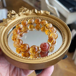 Natural Citrine and Red Hematoid Quartz Tower-Point Bracelet