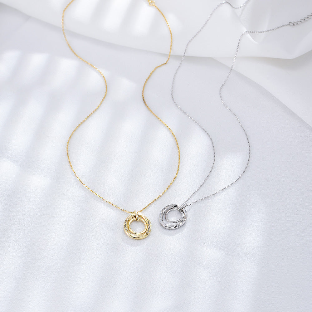 S925 Sterling Silver Zircon Diamond-Studded Necklace